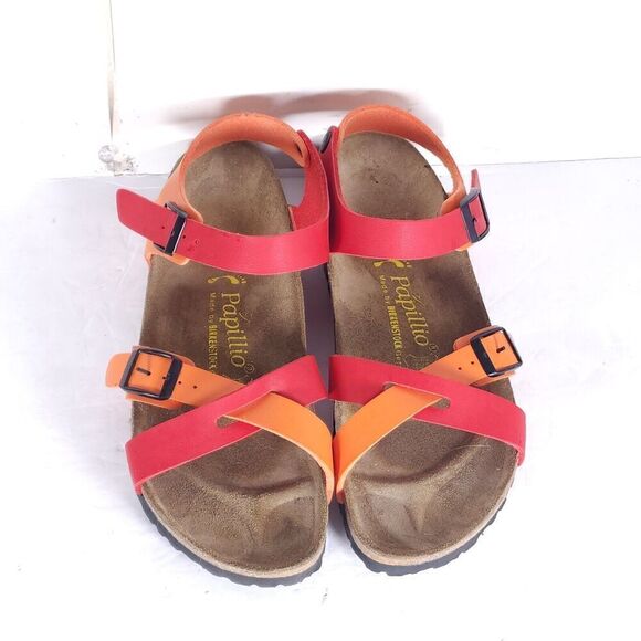 Birkenstock Papillio Women's Yara EU38 US7 Multicolor Flat Strappy Sandals Rare - Picture 4 of 16